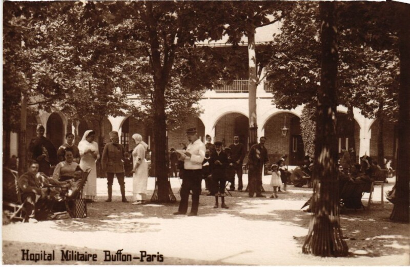 Carte postale ancienne Paris 5e Hopital Militaire Buffon carte photo à Paris 5e