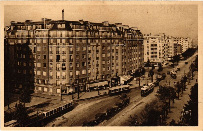 Carte postale ancienne Le Boulevard Brune à Paris 14e