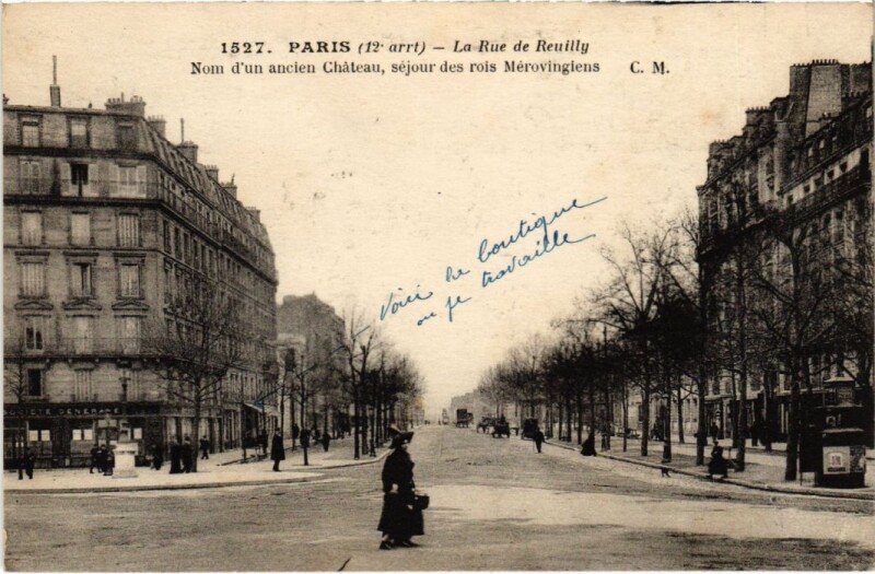 Carte postale ancienne Paris 12e Rue de Reuilly à Paris 12e
