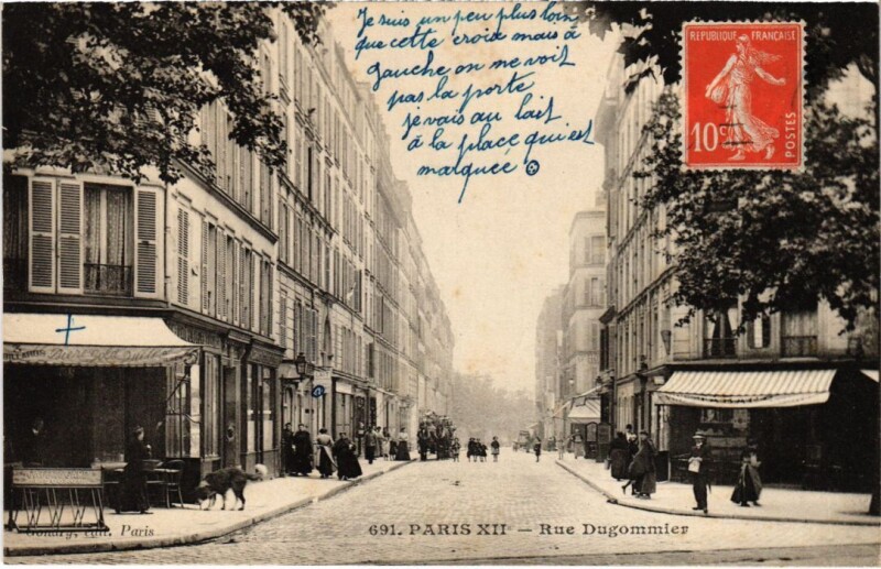 Carte postale ancienne Paris 12e Rue Dugommier ed. Gondry à Paris 12e