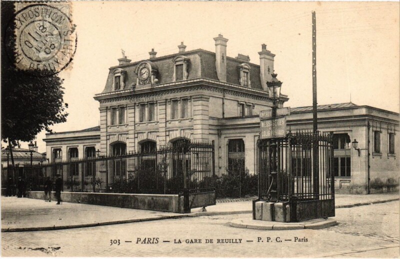 Carte postale ancienne La Gare de Reuilly à Paris 12e