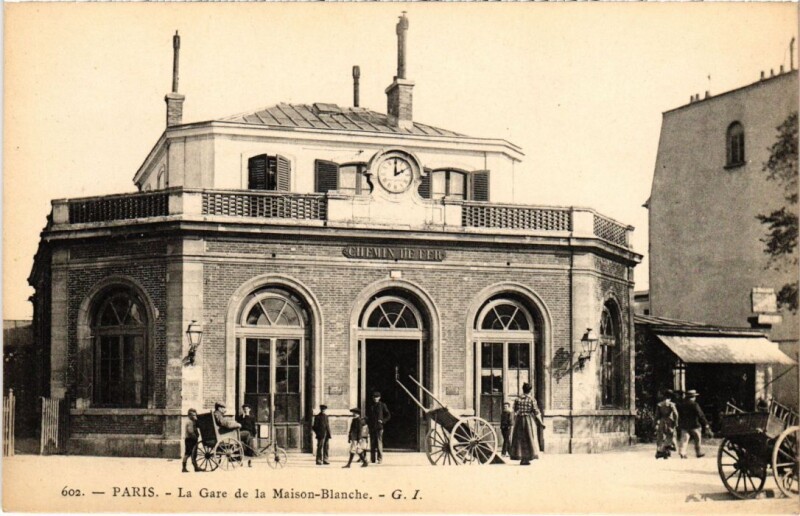 Carte postale ancienne La Gare de la Maison-Blanche à Paris 13e