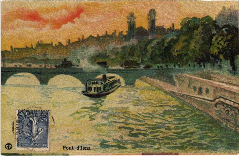 Carte postale ancienne Paris Pont d'Iena