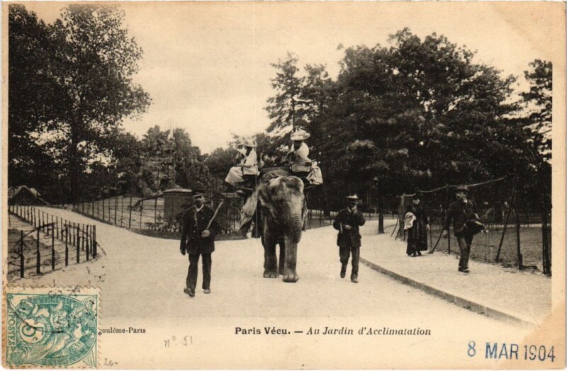 Carte postale ancienne Au Jardin d'Acclimatation à Neuilly-sur-Seine