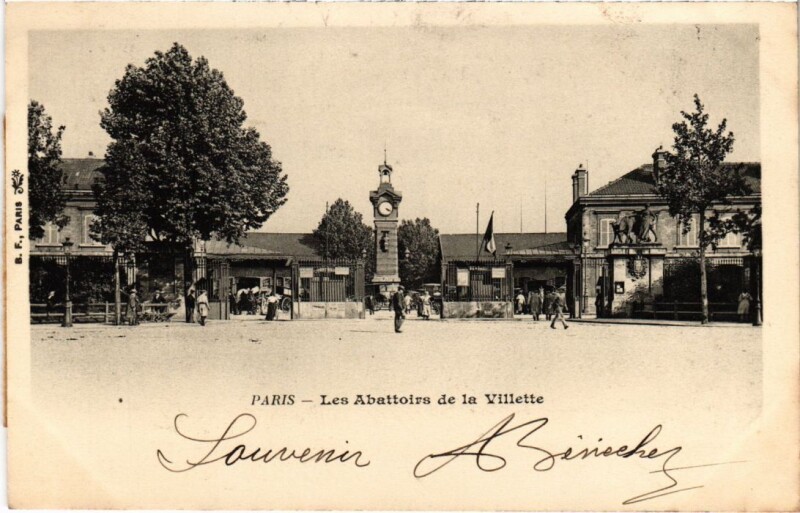 Carte postale ancienne Les Abattoirs de la Villette à Paris 19e
