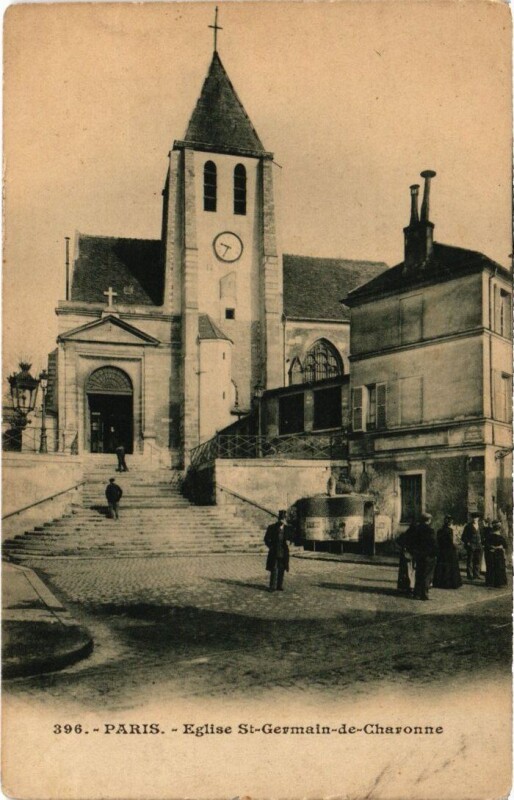 Carte postale ancienne Eglise Saint-Germain-de-Charonne à Paris 20e