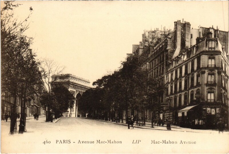 Carte postale ancienne Avenue Mac-Mahon à Paris 17e