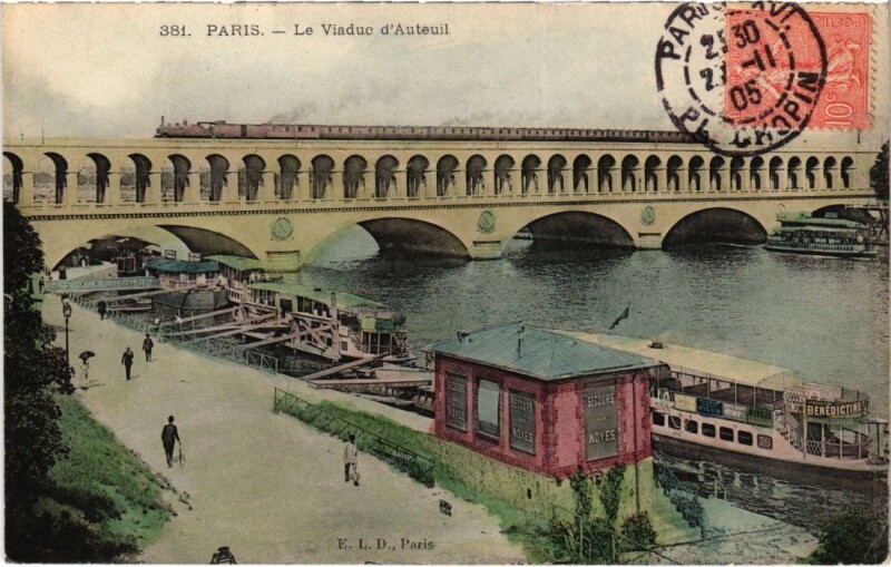 Carte postale ancienne Le Viaduc d'Auteuil à Paris 16e