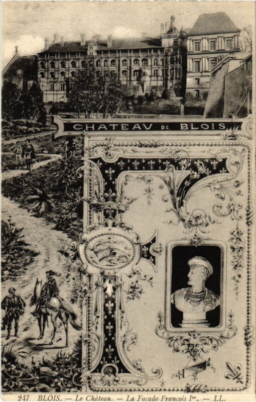 Carte postale ancienne Blois Le Chateau, La Facade Francois Ier France à Blois