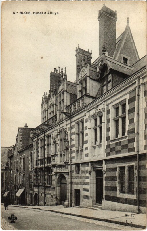 Carte postale ancienne Blois Hotel d'Alluye France à Blois