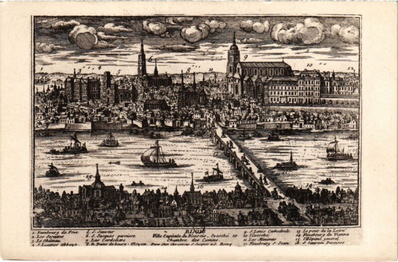 Carte postale ancienne Blois Ancien-Vue Generale France à Blois