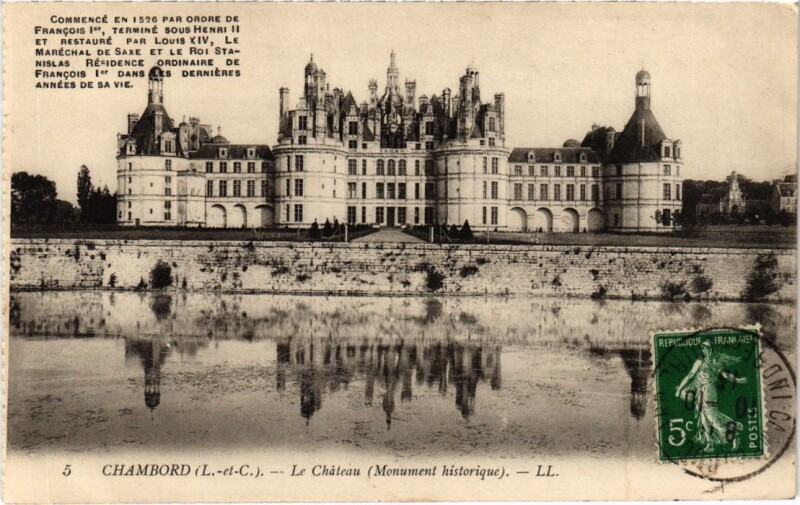 Carte postale ancienne Chambord Le Chateau France à Chambord