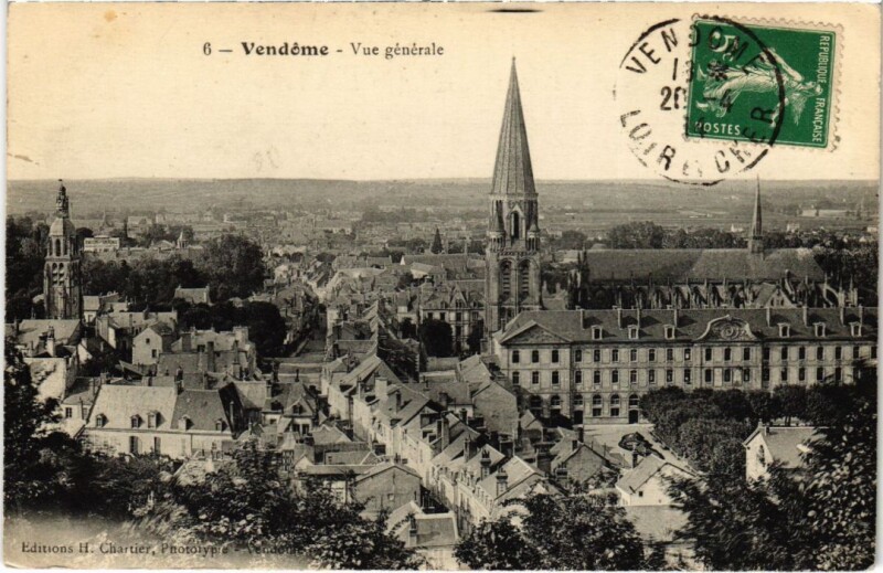 Carte postale ancienne Vendome Vue Generale France