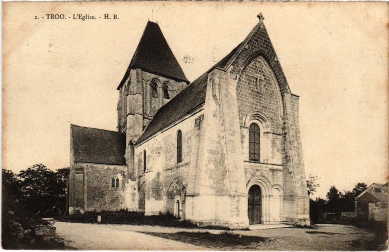 Carte postale ancienne Troo L'Eglsie France