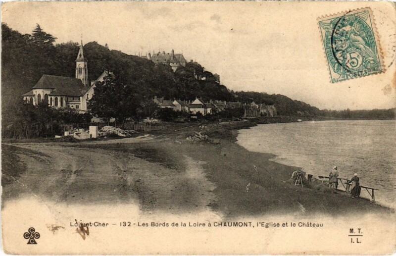 Carte postale ancienne Chaumont L'Eglise et le Chateau France