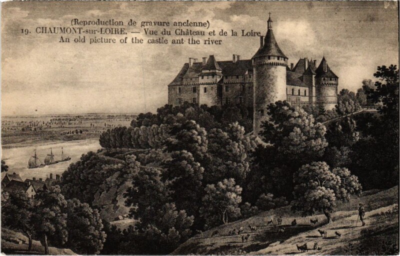 Carte postale ancienne Chaumont sur Loire Vue du Chateau France à Chaumont-sur-Loire
