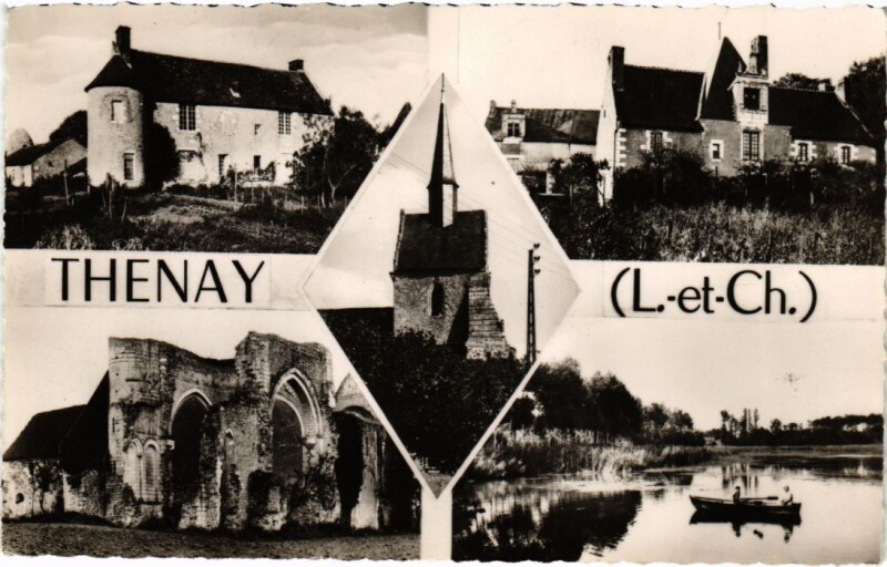 Carte postale ancienne Souvenir de Thenay France