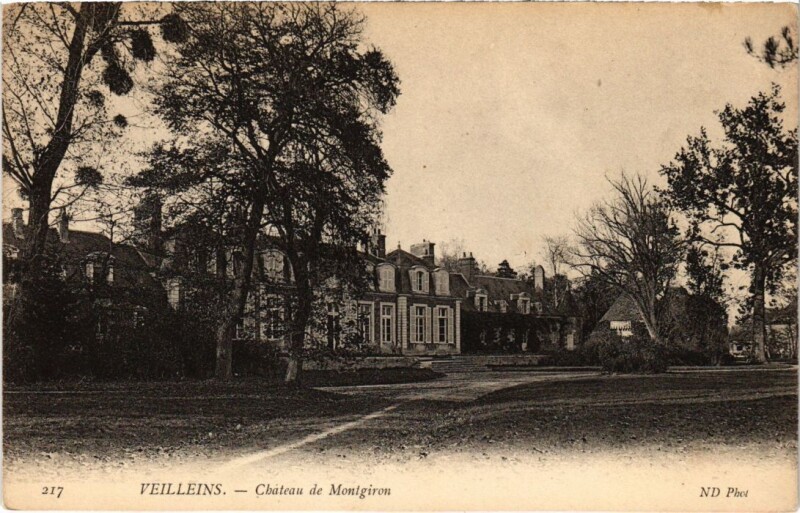 Carte postale ancienne Veilleins Chateau de Montgiron France à Veilleins