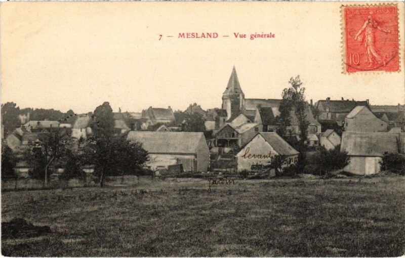 Carte postale ancienne Mesland Vue Generale France à Mesland