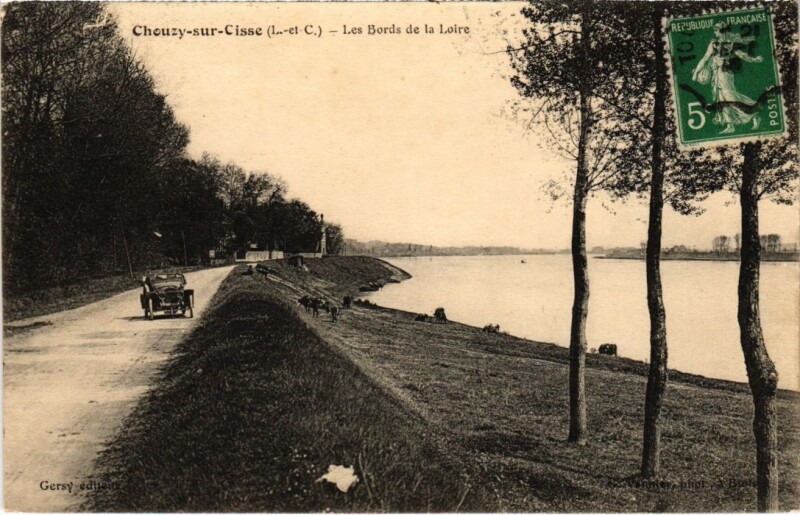 Carte postale ancienne Chouzy s Cisse Les Bords de la Loire France