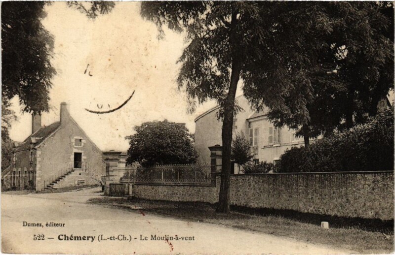 Carte postale ancienne Chemery Le Moulin-a-vent France