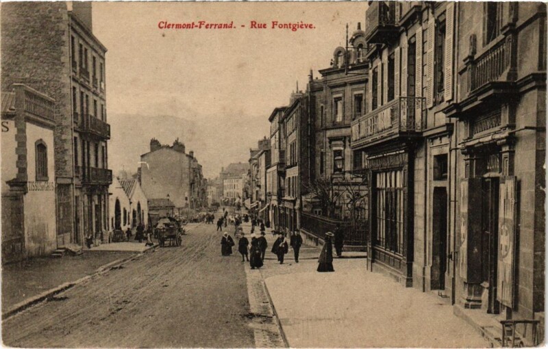 Carte postale ancienne Clermont-Ferrand rue Fontgieve à Clermont-Ferrand