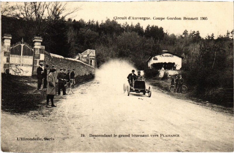 Carte postale ancienne Automobile Plaisance Coupe Gordon bennett