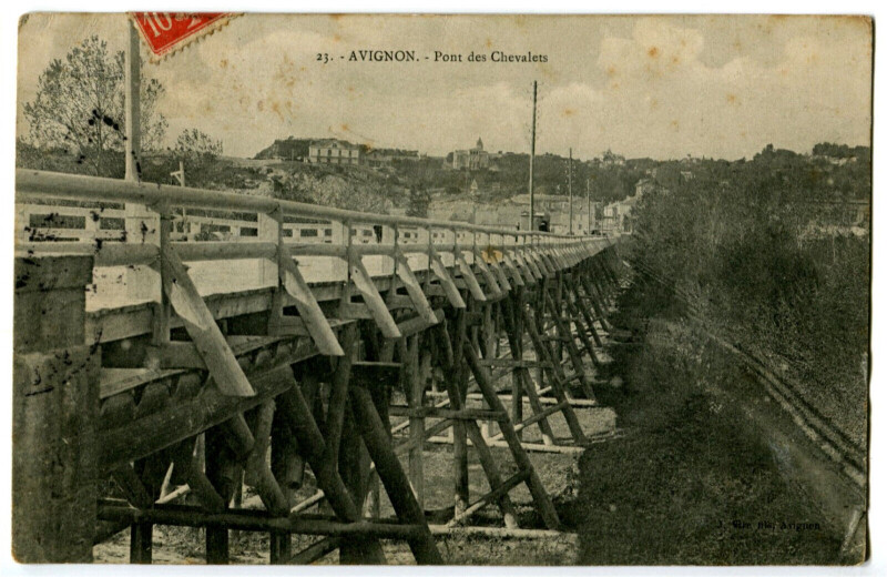 Carte postale ancienne Vaucluse Avignon Pont des Chevalets à Avignon