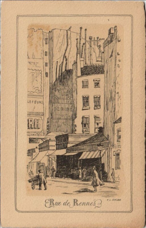 Carte postale ancienne Paris 6e Rue de Rennes