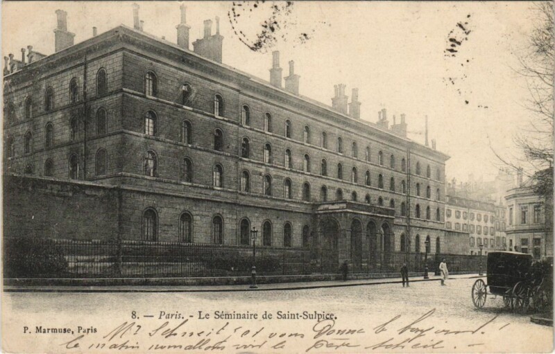 Carte postale ancienne Paris 6e P. Marmuse Séminaire de Saint-Sulpice