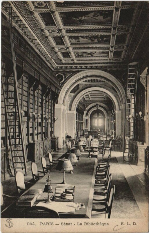 Carte postale ancienne Paris 6e Le Sénat Bibliotheque