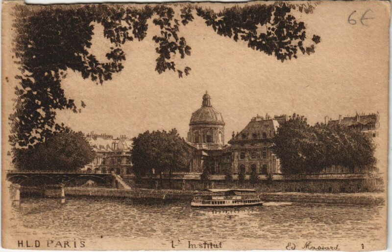 Carte postale ancienne Paris 6e Institut