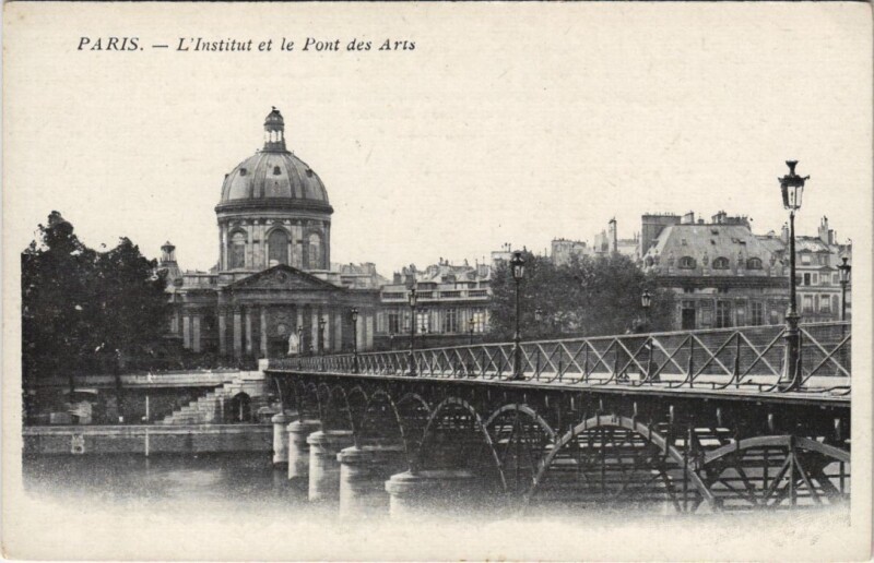 Carte postale ancienne Paris 6e Pont des Arts
