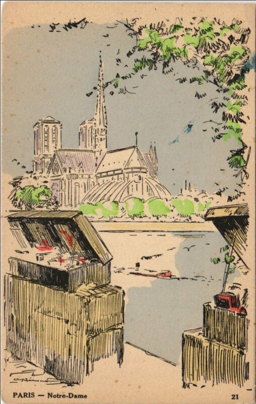 Carte postale ancienne Paris 4e Notre-Dame