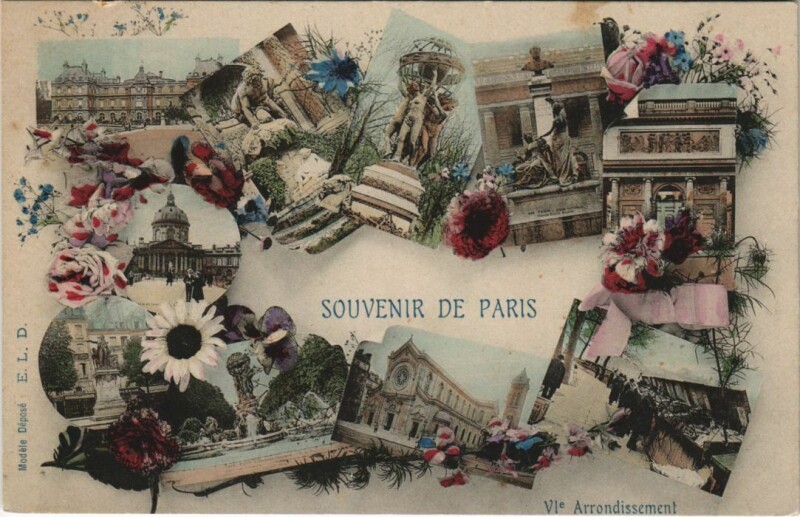 Carte postale ancienne Paris 4e Souvenir
