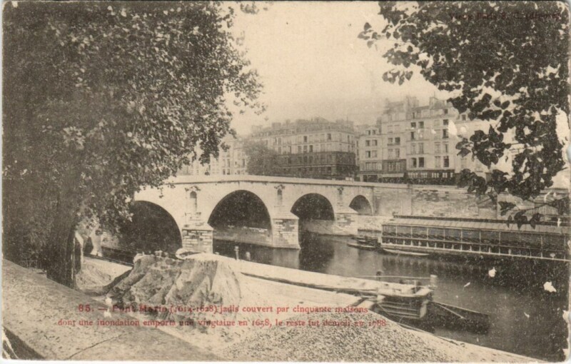 Carte postale ancienne Paris 4e Pont Marie