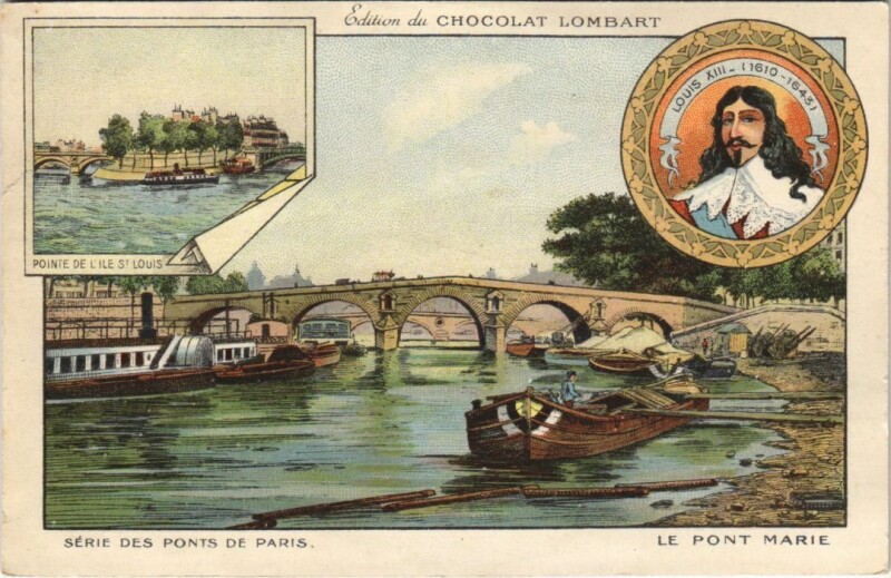 Carte postale ancienne Paris 4e Pont Marie