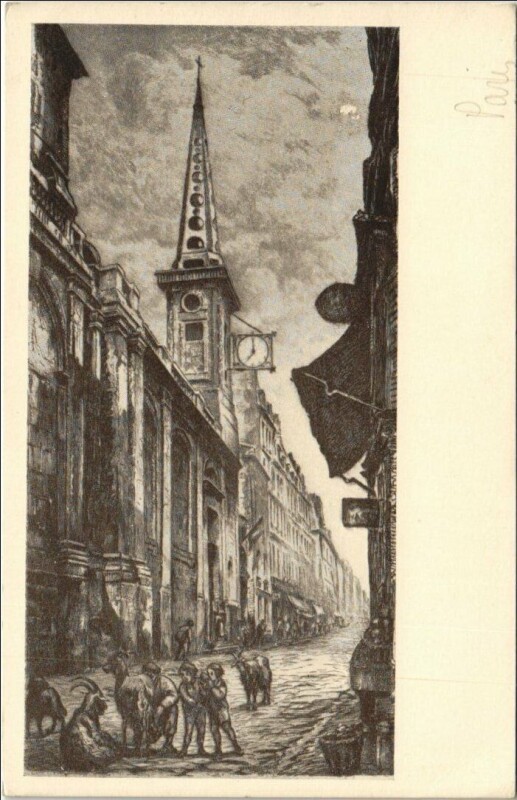 Carte postale ancienne Paris 4e Rue Saint-Louis-en-l'Ile