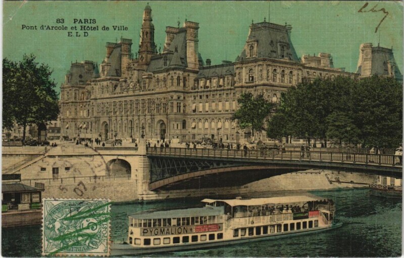 Carte postale ancienne Paris 4e Hotel de Ville