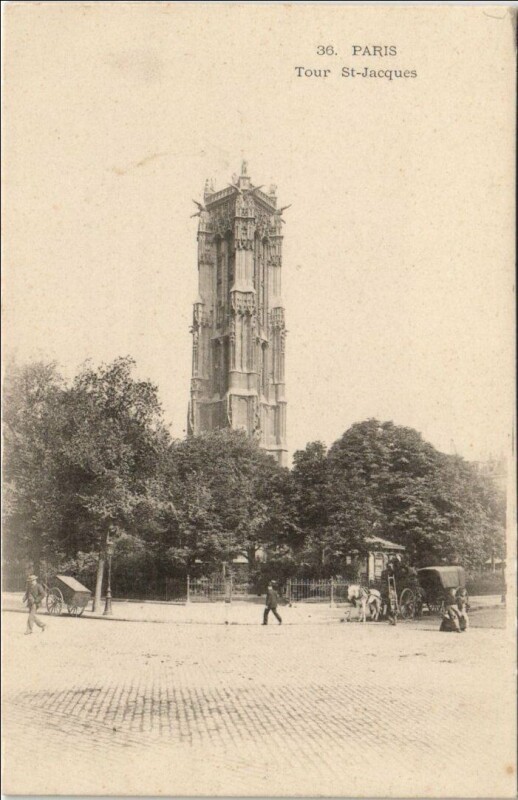 Carte postale ancienne Paris 4e Tour Saint-Jacques