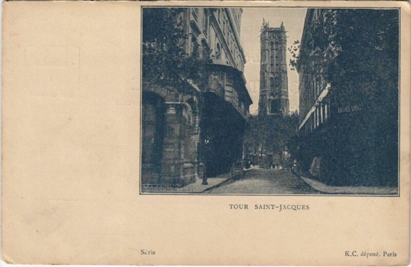 Carte postale ancienne Paris 4e Tour Saint-Jacques