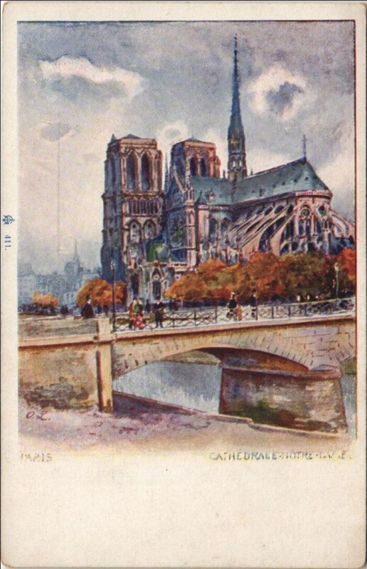 Carte postale ancienne Paris 4e Notre-Dame