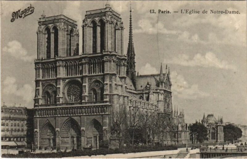 Carte postale ancienne Paris 4e Notre-Dame