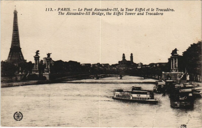 Carte postale ancienne Paris 7e Pont Alexandre Iii