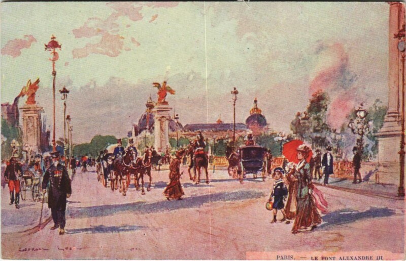 Carte postale ancienne Paris 7e Pont Alexandre Iii