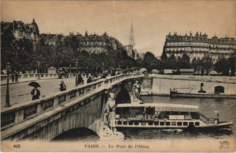 Carte postale ancienne Paris 7e Pont de l'Alma