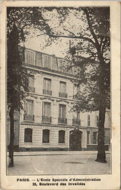 Carte postale ancienne Paris 7e 28, Bd des Invalides Ecole Spéciale d'Administration