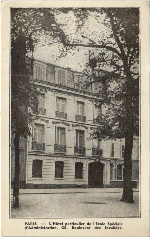 Carte postale ancienne Paris 7e 28, Bd des Invalides Ecole Spéciale d'Administration