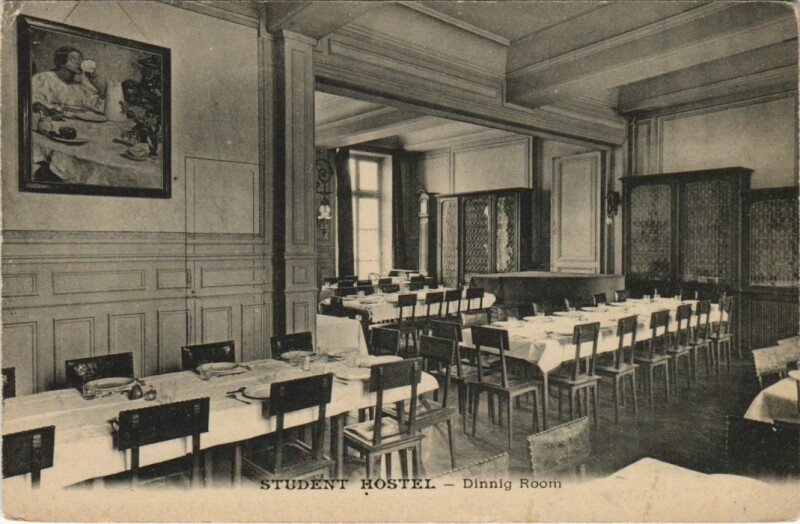 Carte postale ancienne Paris 7e Student Hostel Dinning room