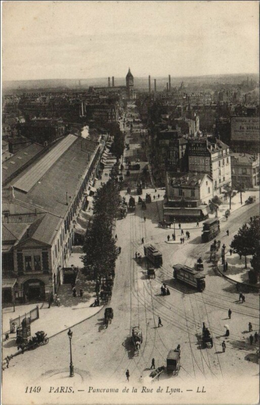 Carte postale ancienne Paris 12e Rue de Lyon